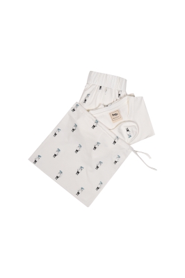 ست تیشرت و شلوارک چاپی مردانه