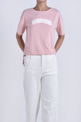 تیشرت آستین کوتاه چاپی زنانه