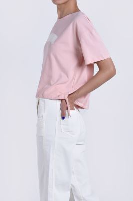 تیشرت آستین کوتاه چاپی زنانه