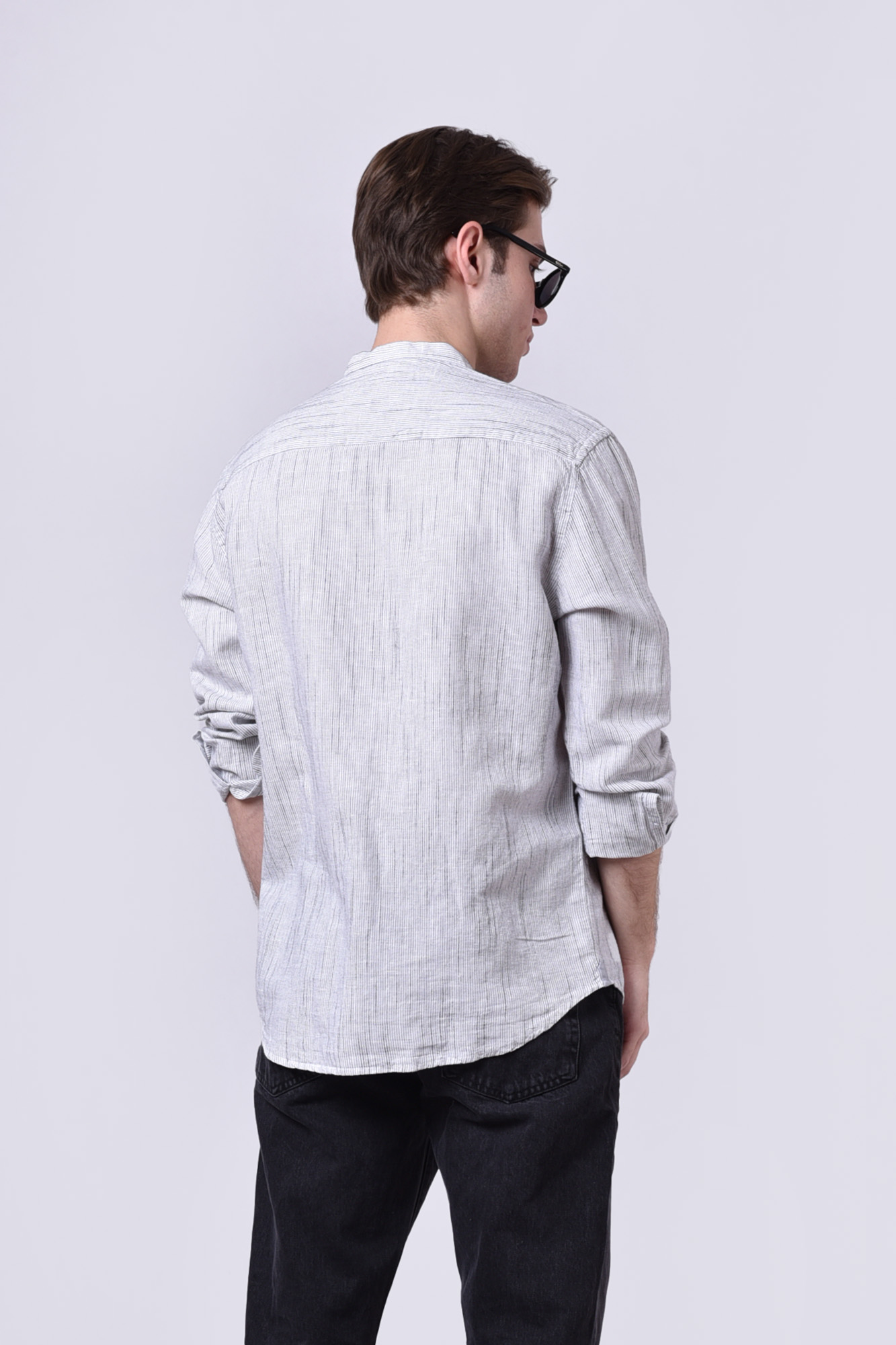 پیراهن آستین بلند راه راه مردانه