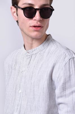 پیراهن آستین بلند راه راه مردانه