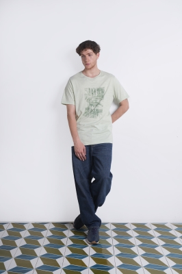 تیشرت آستین کوتاه چاپی مردانه