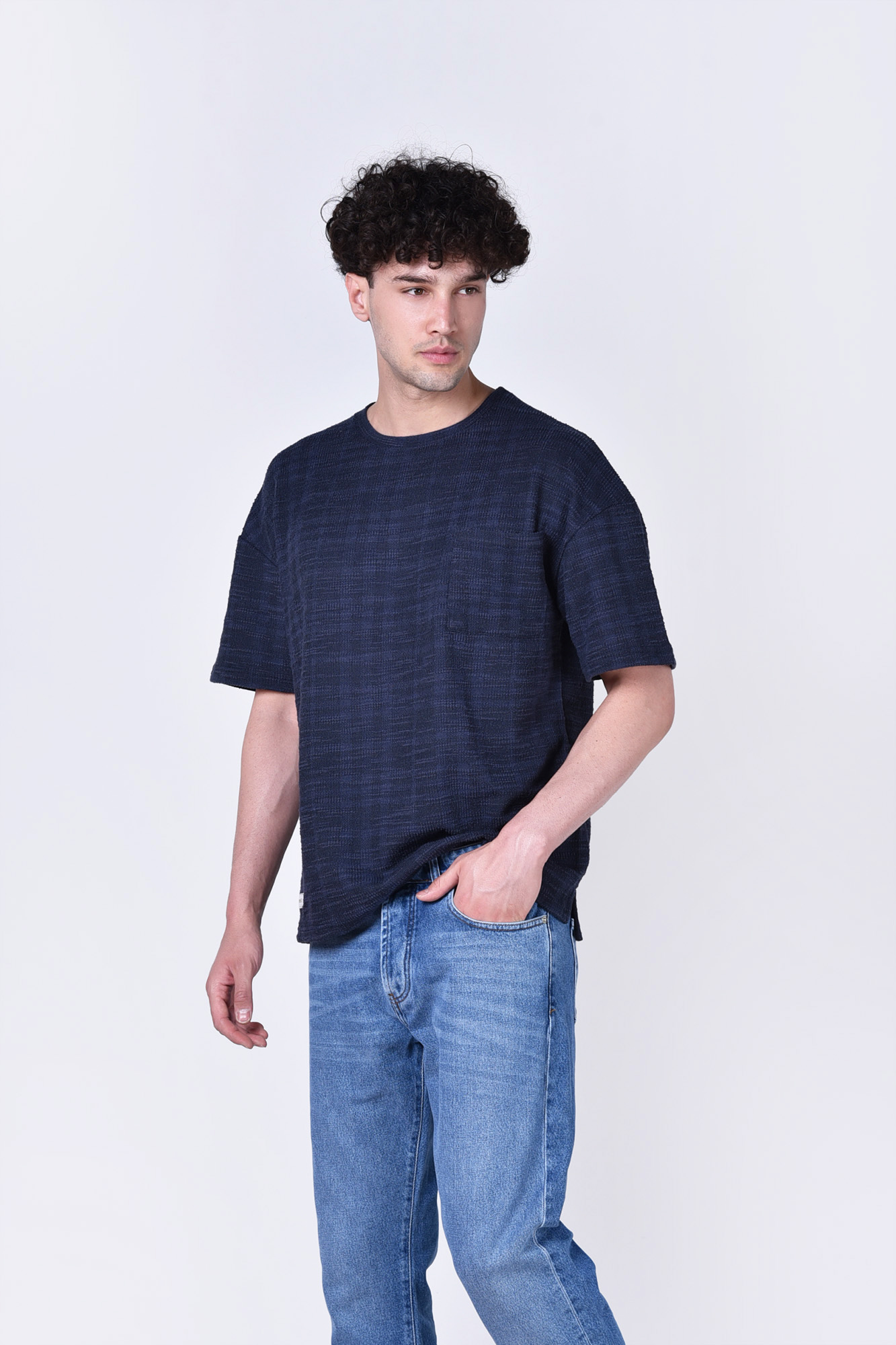 تیشرت آستین کوتاه ژاکارد مردانه