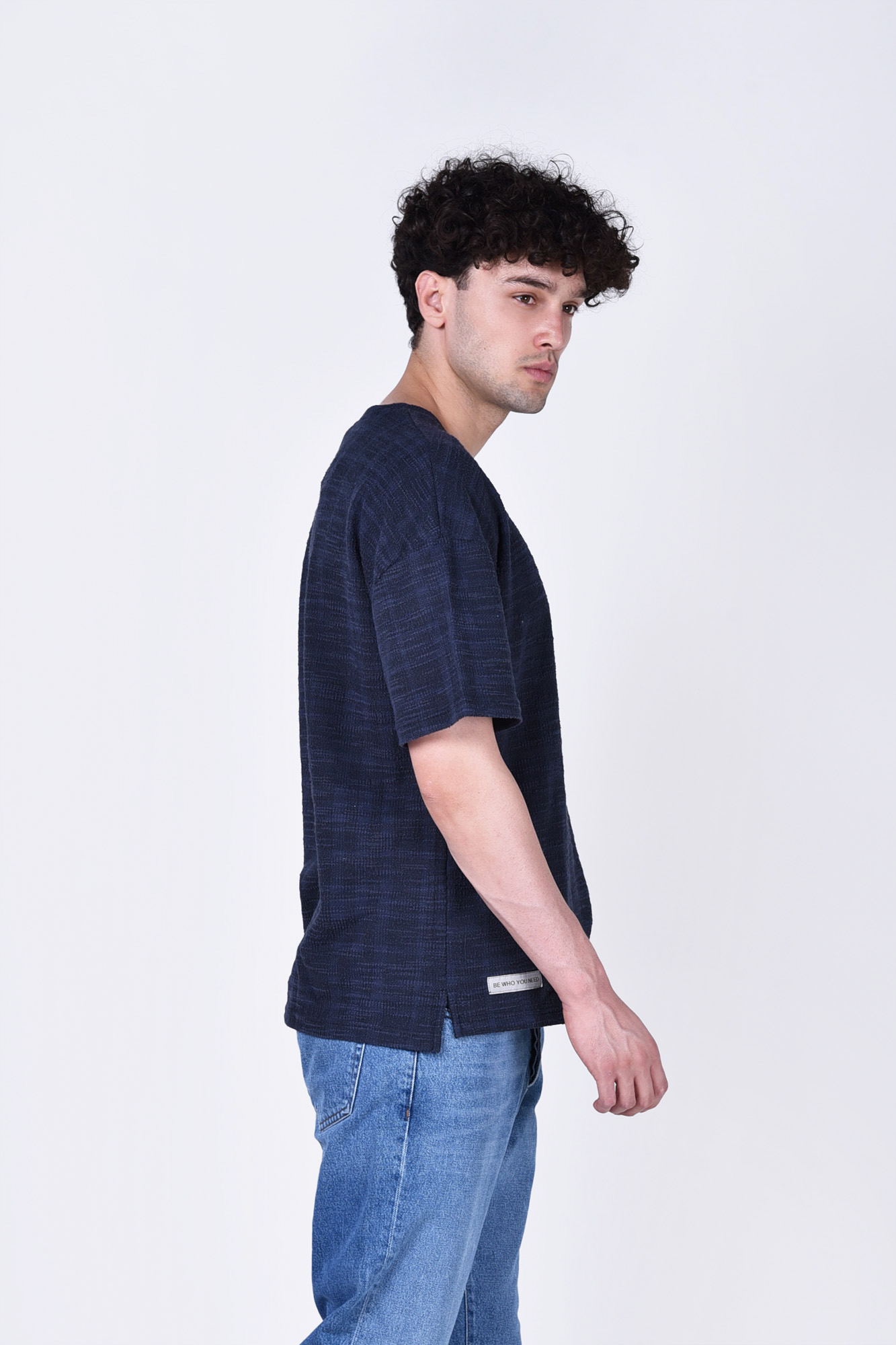 تیشرت آستین کوتاه ژاکارد مردانه