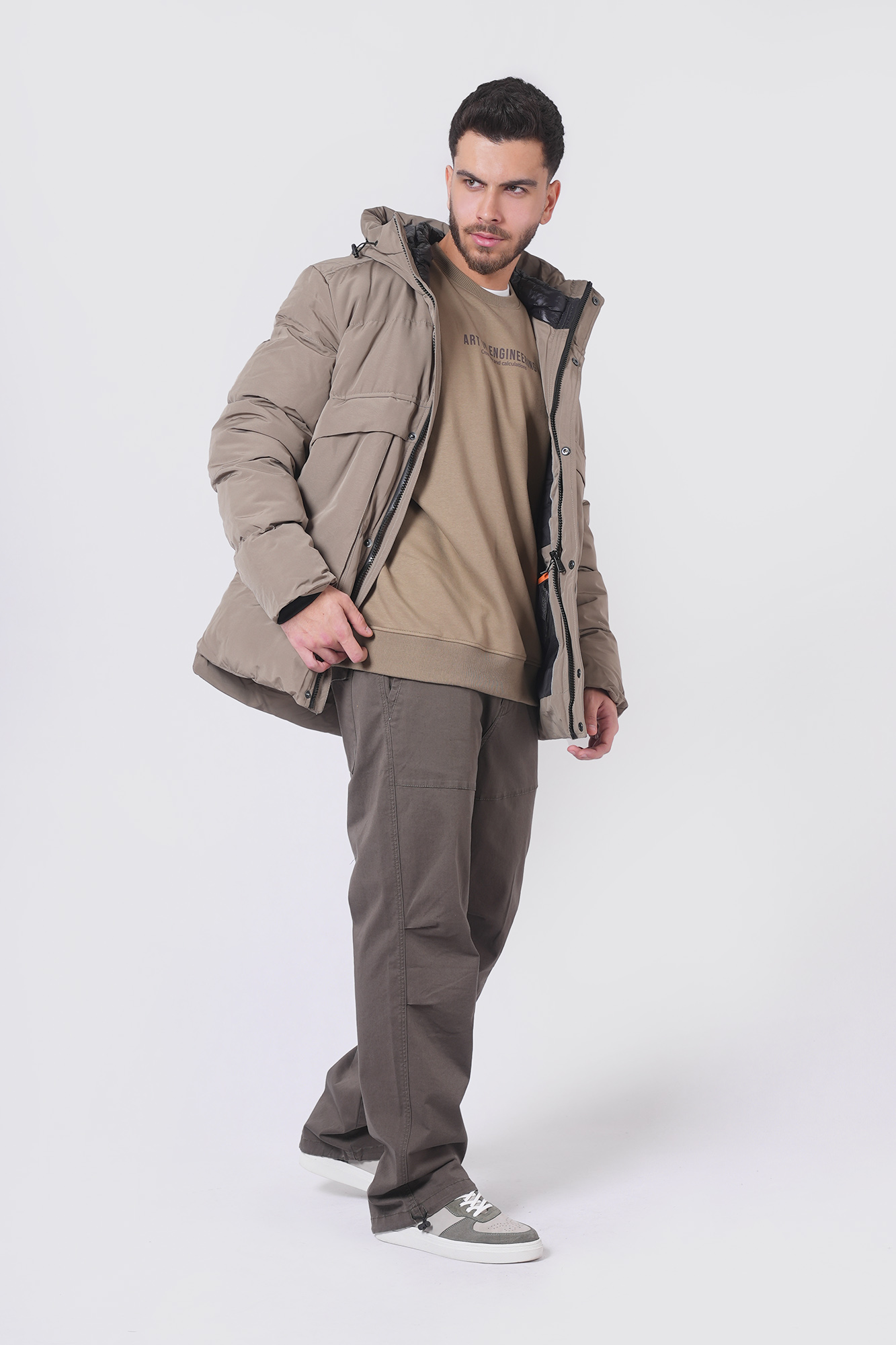 کاپشن کوتاه ساده مردانه