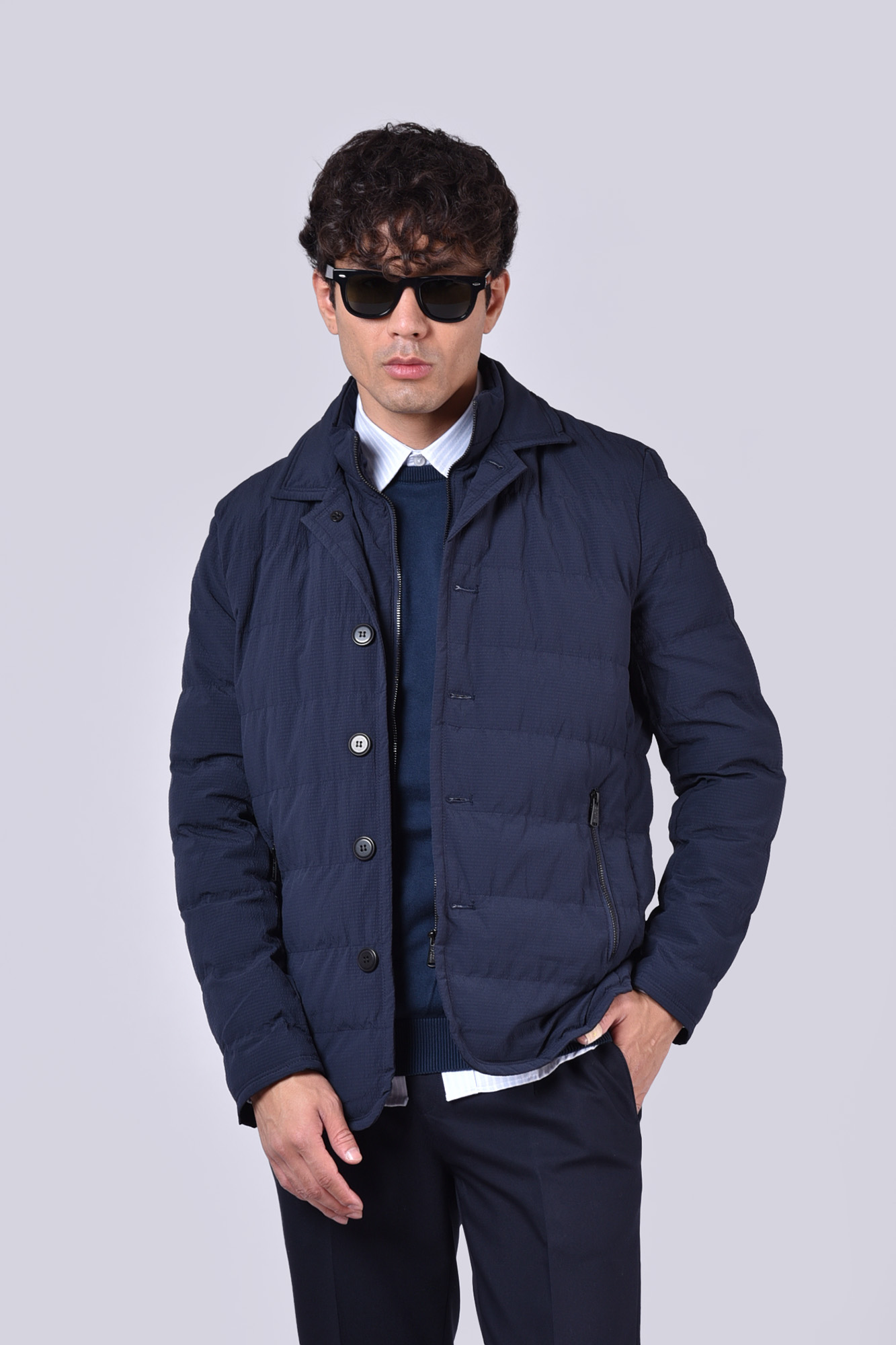 کاپشن کوتاه ساده مردانه