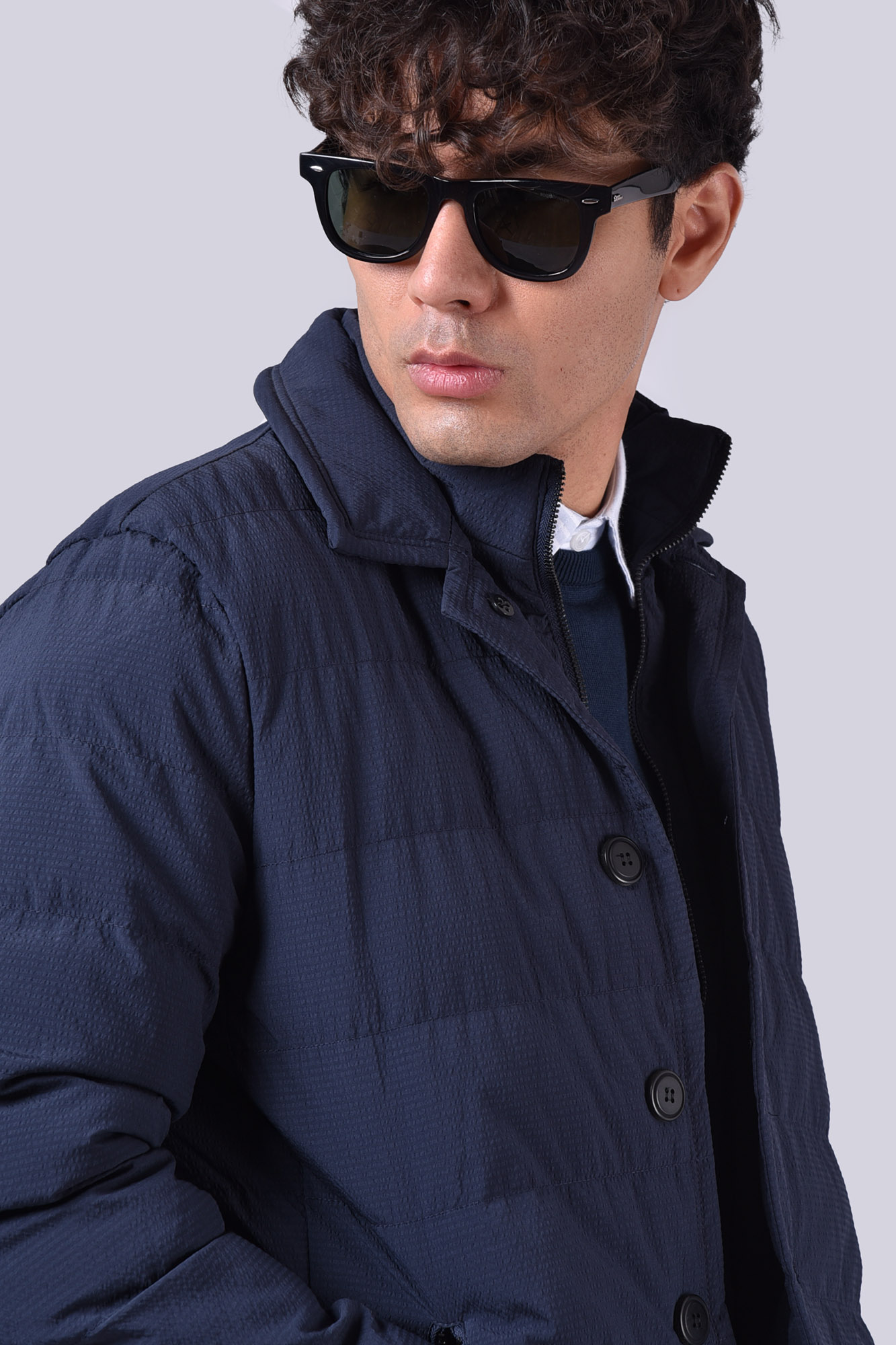 کاپشن کوتاه ساده مردانه