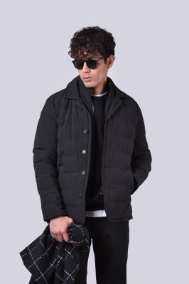 کاپشن کوتاه ساده مردانه