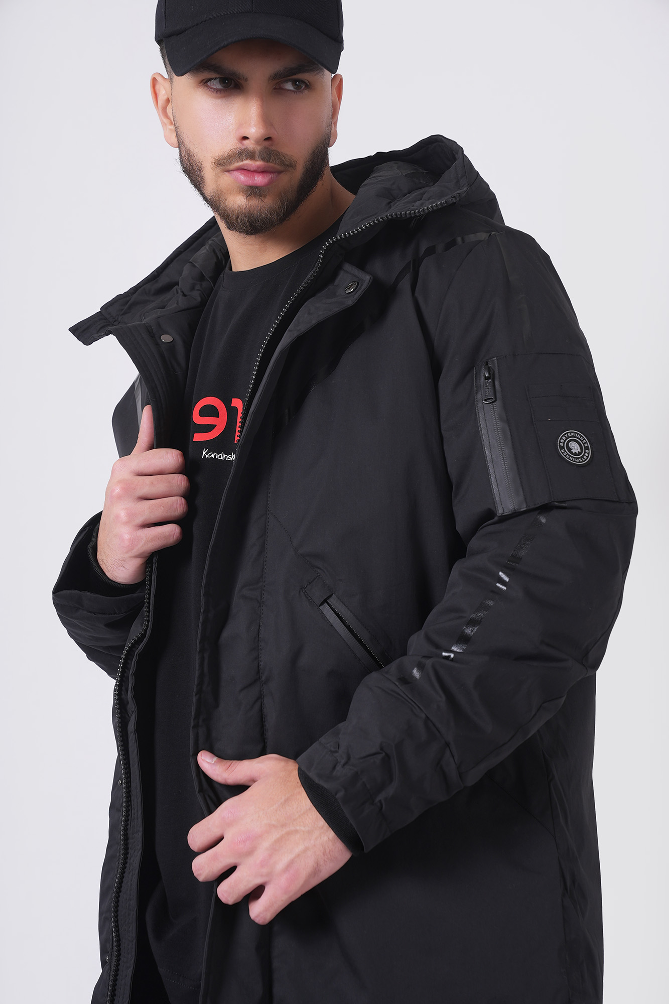 کاپشن بلند ساده مردانه