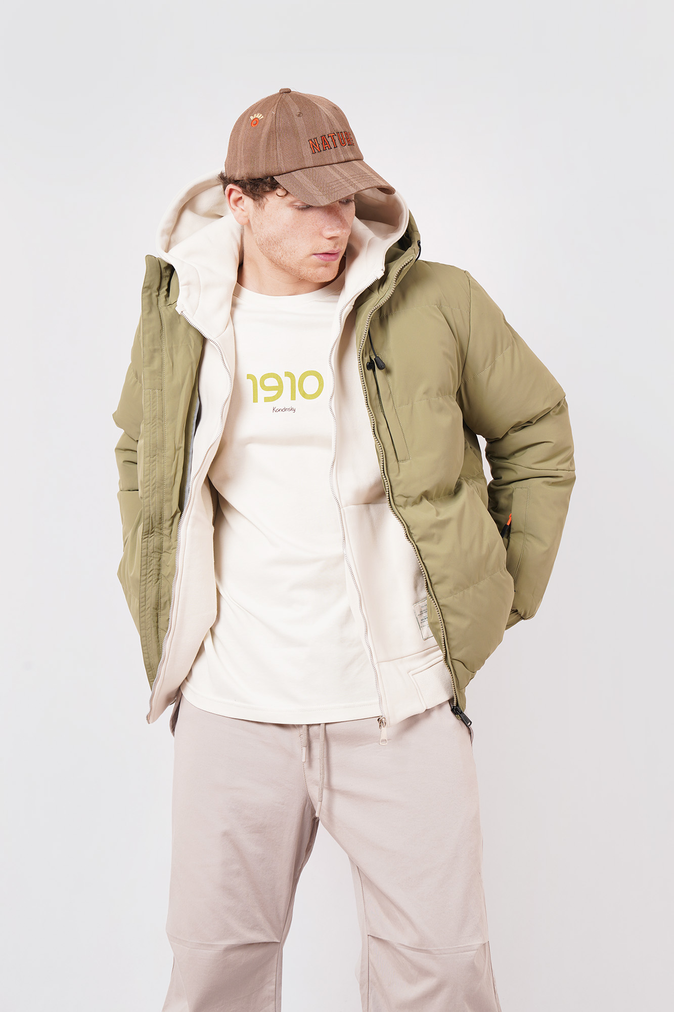 کاپشن کوتاه ساده مردانه