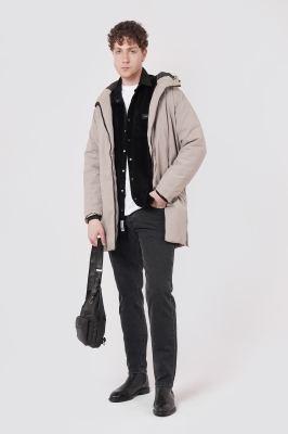 کاپشن بلند ساده مردانه