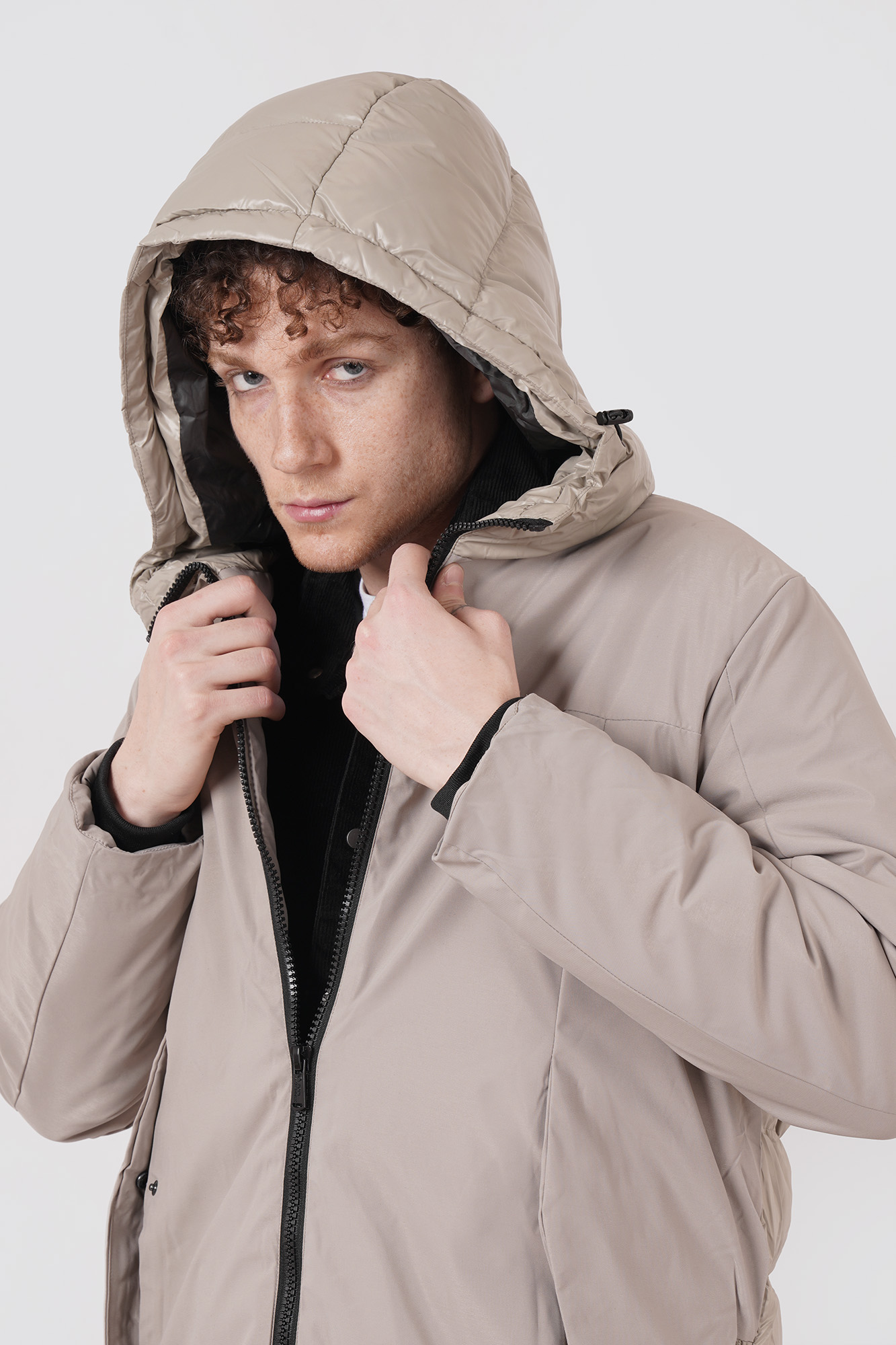 کاپشن بلند ساده مردانه