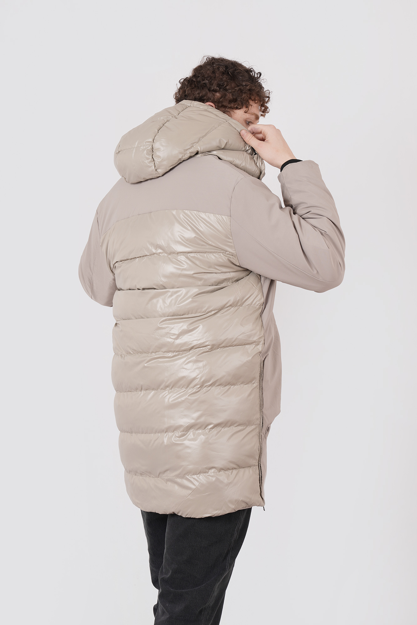 کاپشن بلند ساده مردانه