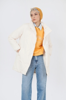 کاپشن بلند ساده زنانه