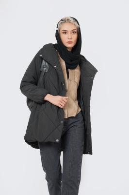 کاپشن بلند ساده زنانه