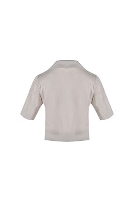 پلوشرت آستین کوتاه بافت زنانه