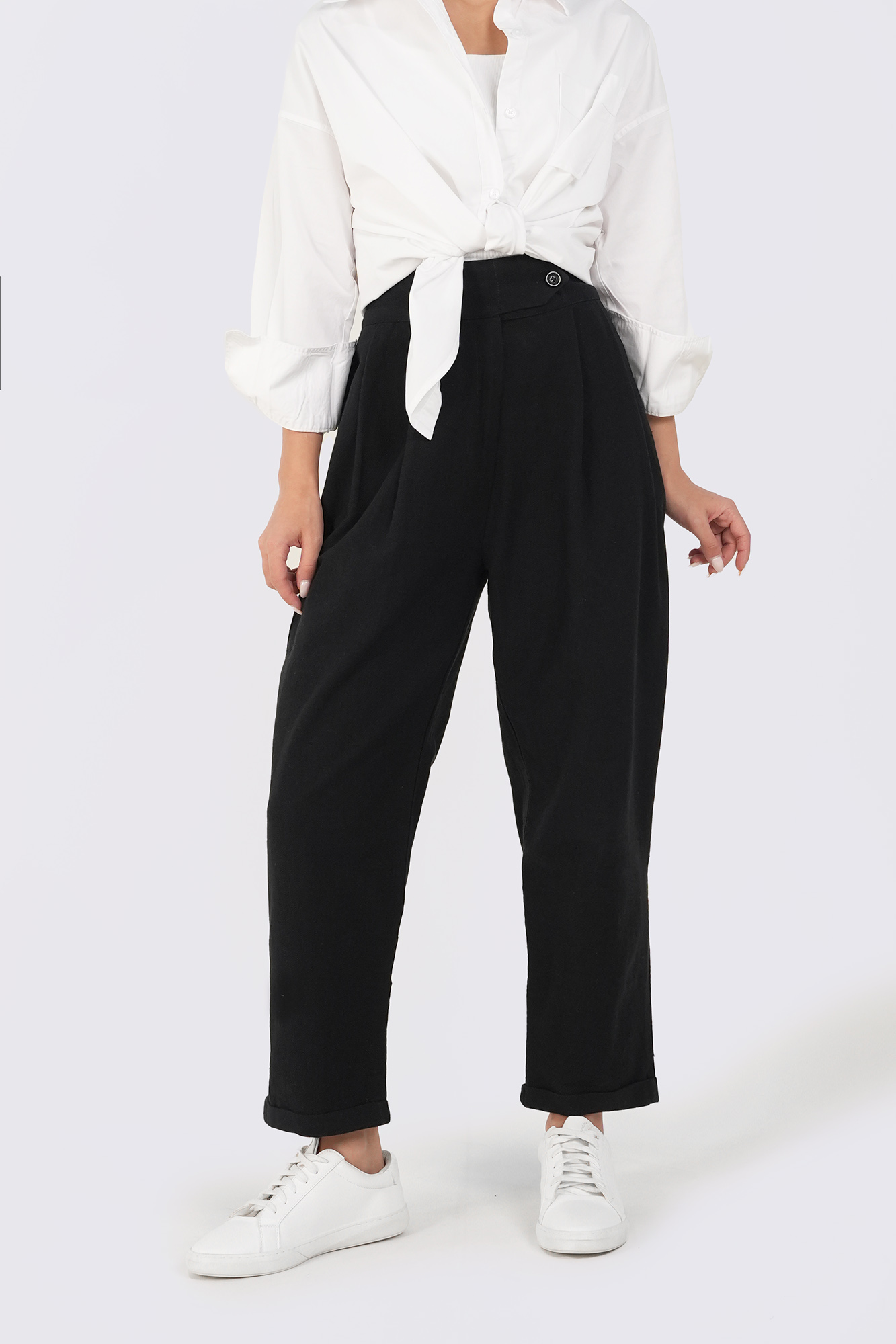 شلوار پارچه ای ساده زنانه