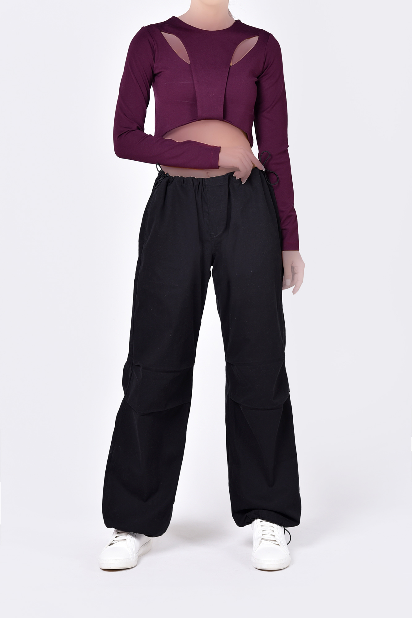 تیشرت آستین بلند ساده زنانه