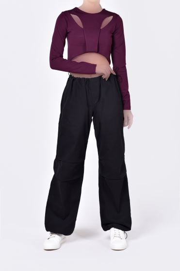 تیشرت آستین بلند ساده زنانه