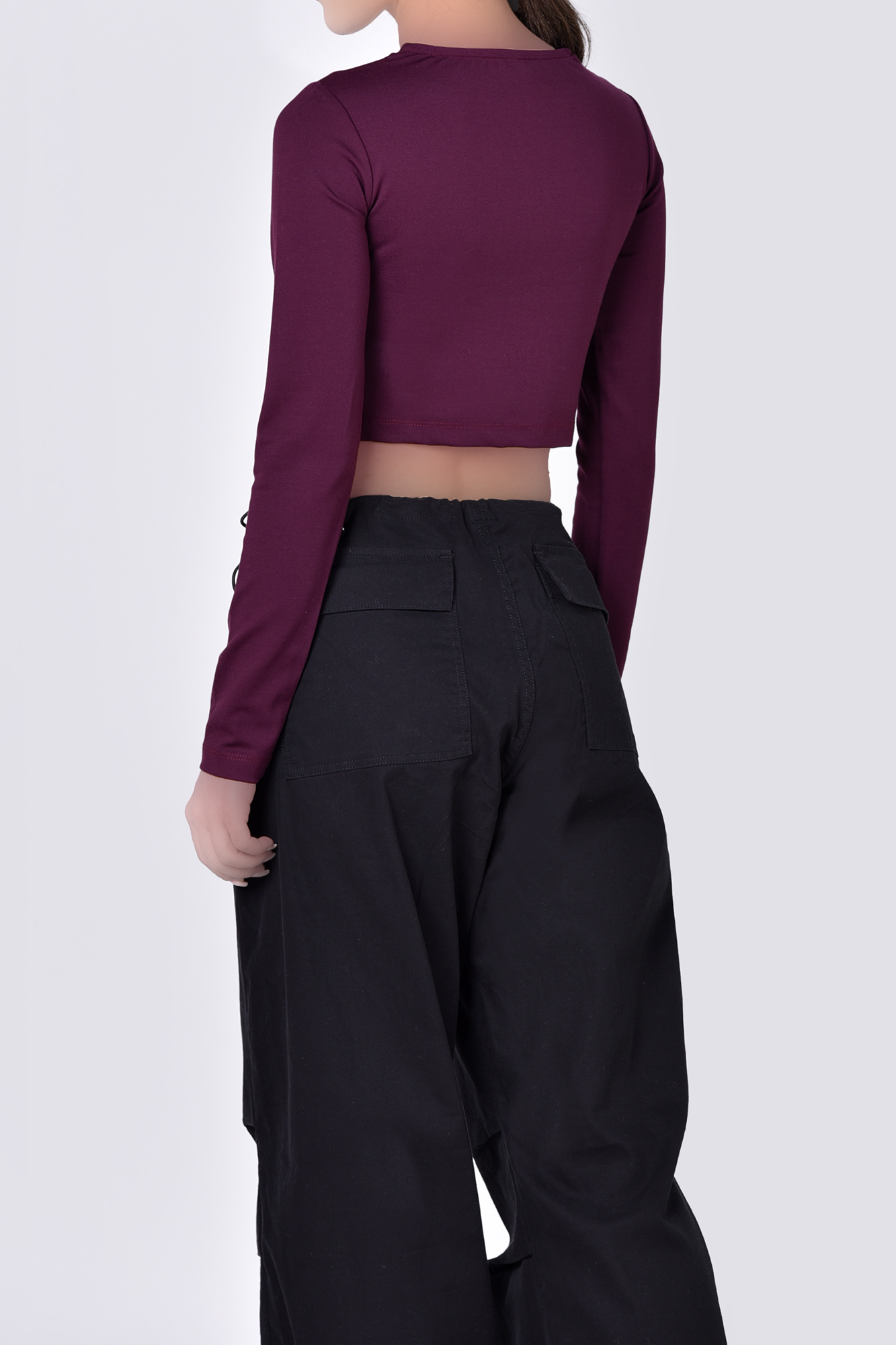 تیشرت آستین بلند ساده زنانه