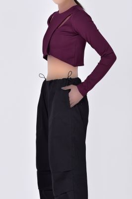 تیشرت آستین بلند ساده زنانه