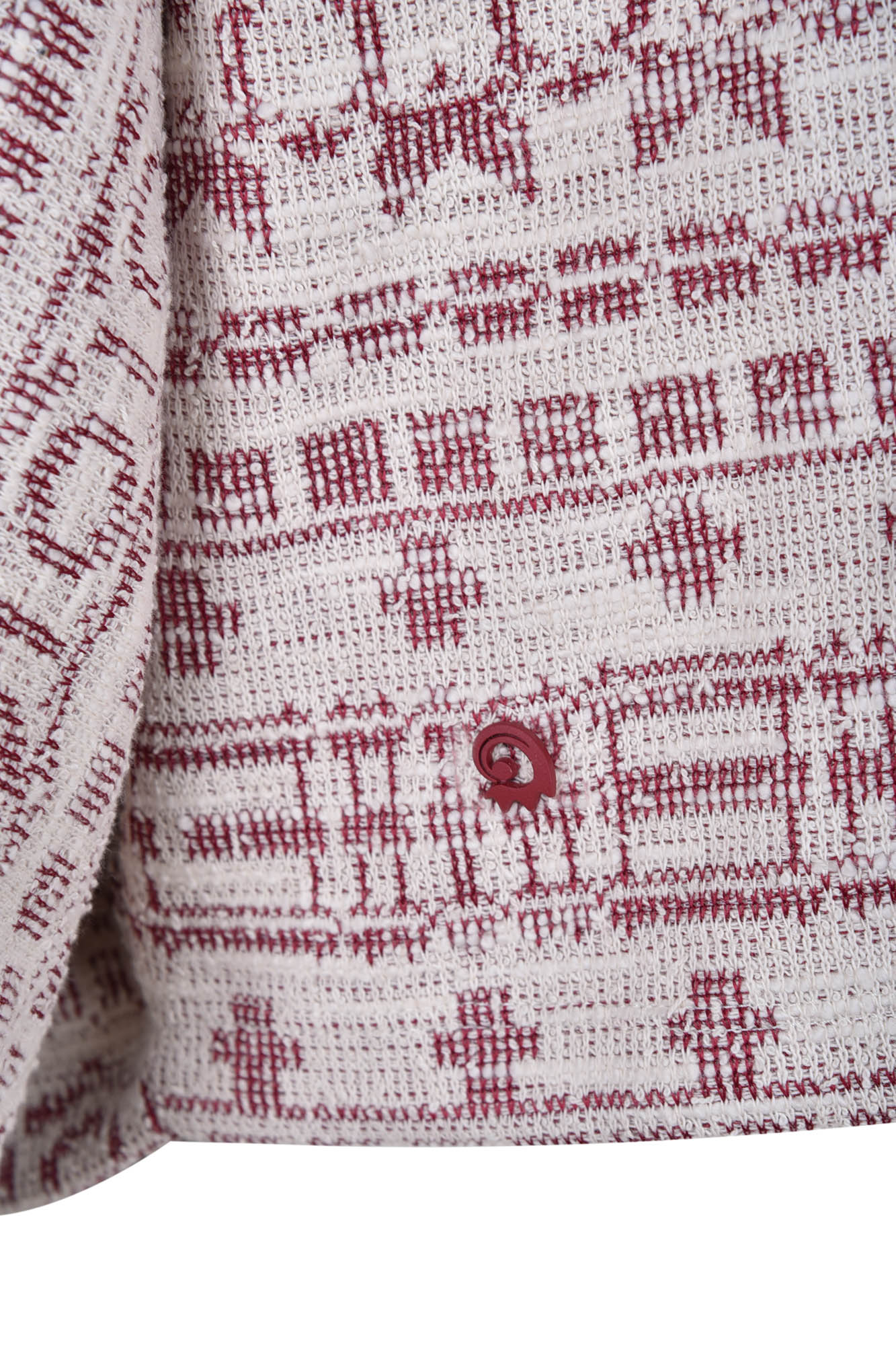 بلوز آستین کوتاه ژاکارد زنانه