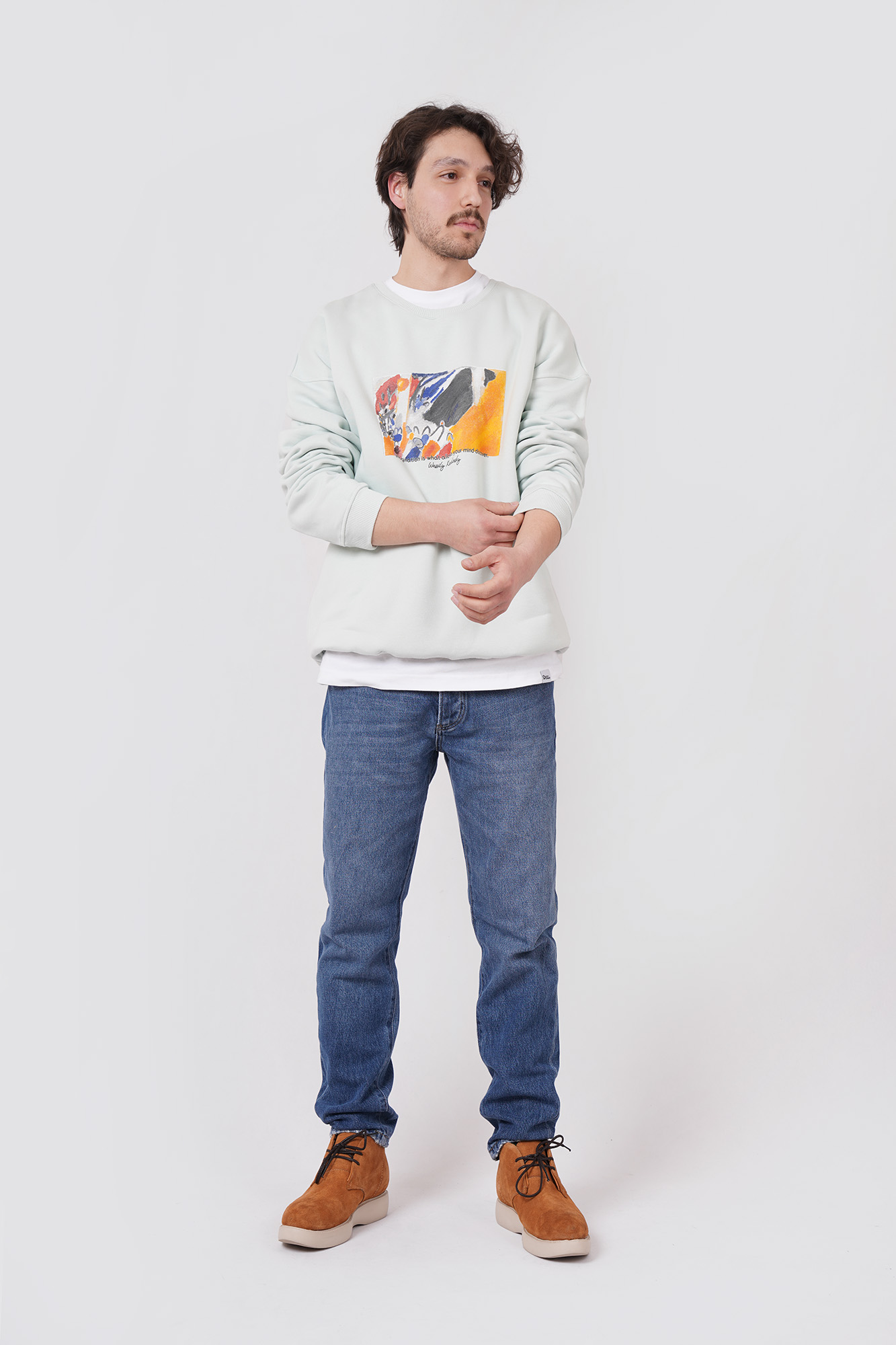 سوئیشرت آستین بلند چاپی