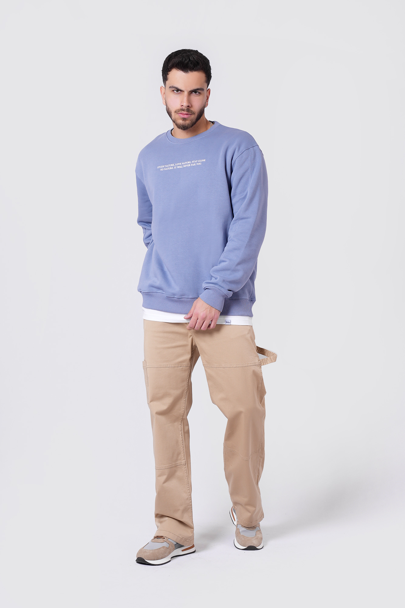 تیشرت آستین بلند چاپی مردانه