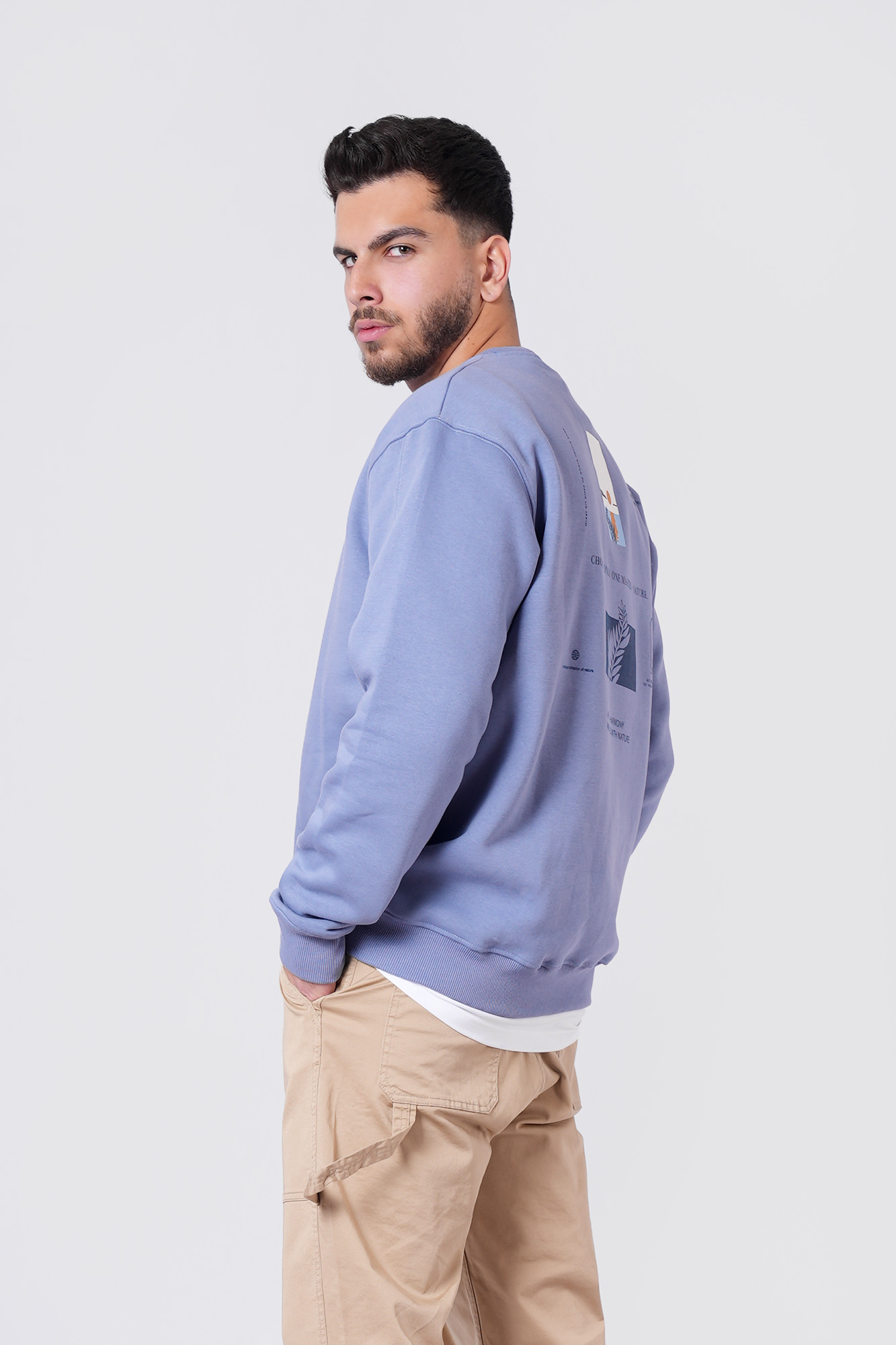 تیشرت آستین بلند چاپی مردانه