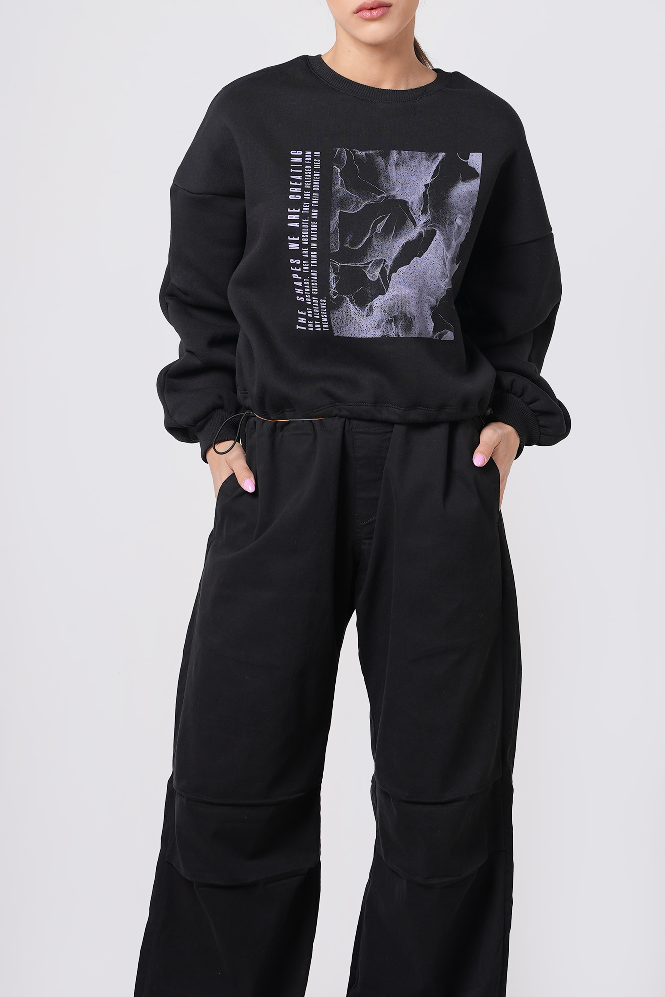 تیشرت آستین بلند چاپی زنانه