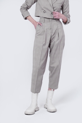 شلوار پارچه ای چهارخانه زنانه