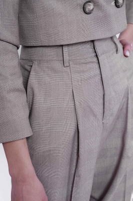 شلوار پارچه ای چهارخانه زنانه