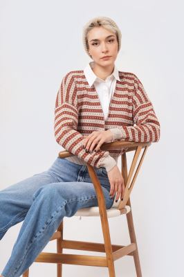 ژاکت راه راه زنانه