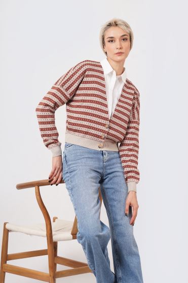 ژاکت راه راه زنانه