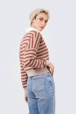 ژاکت راه راه زنانه