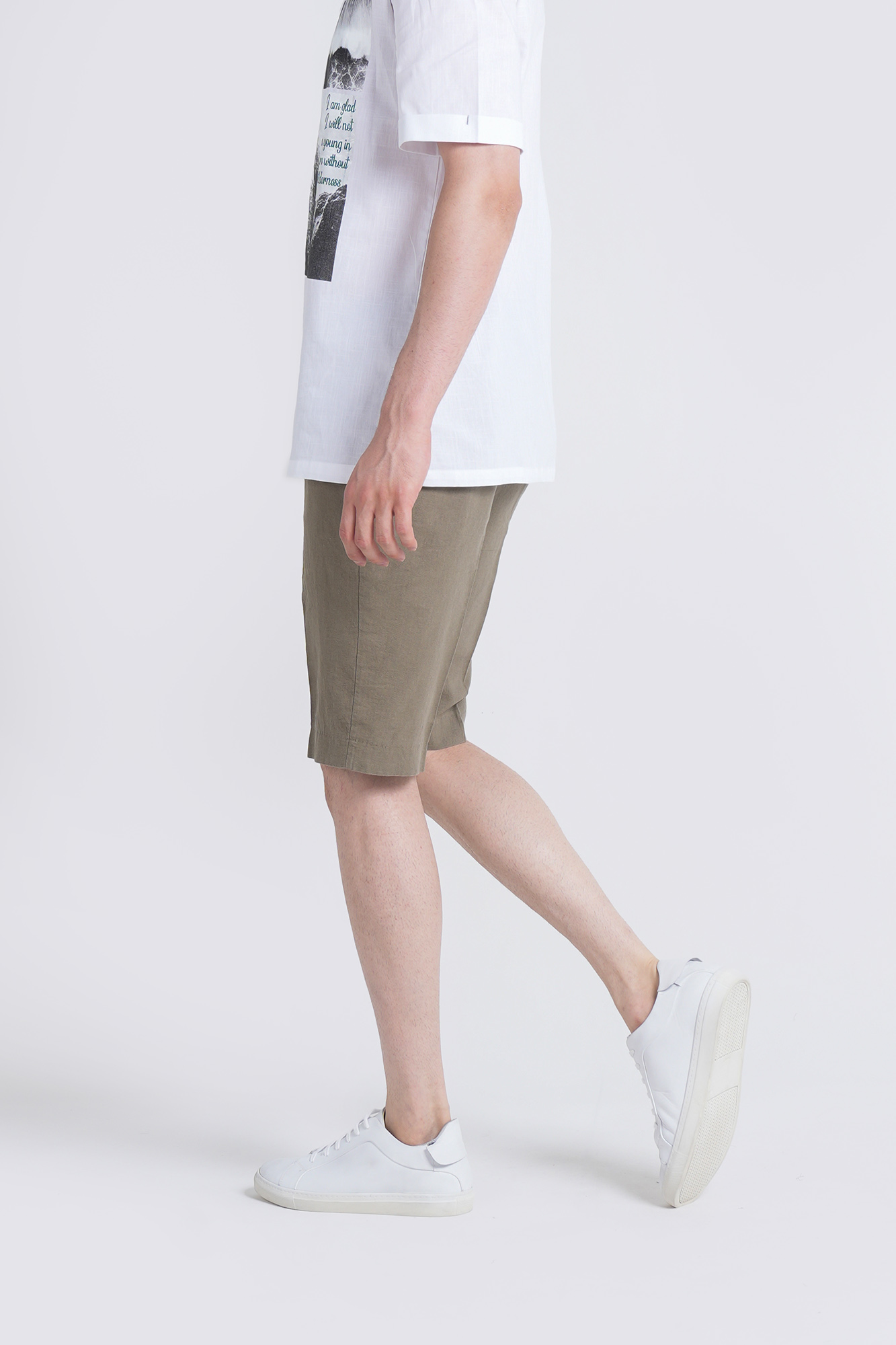 شلوارک لنین ساده مردانه