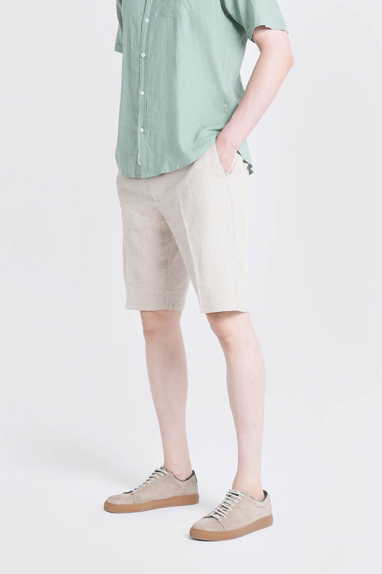 شلوارک لنین ساده مردانه