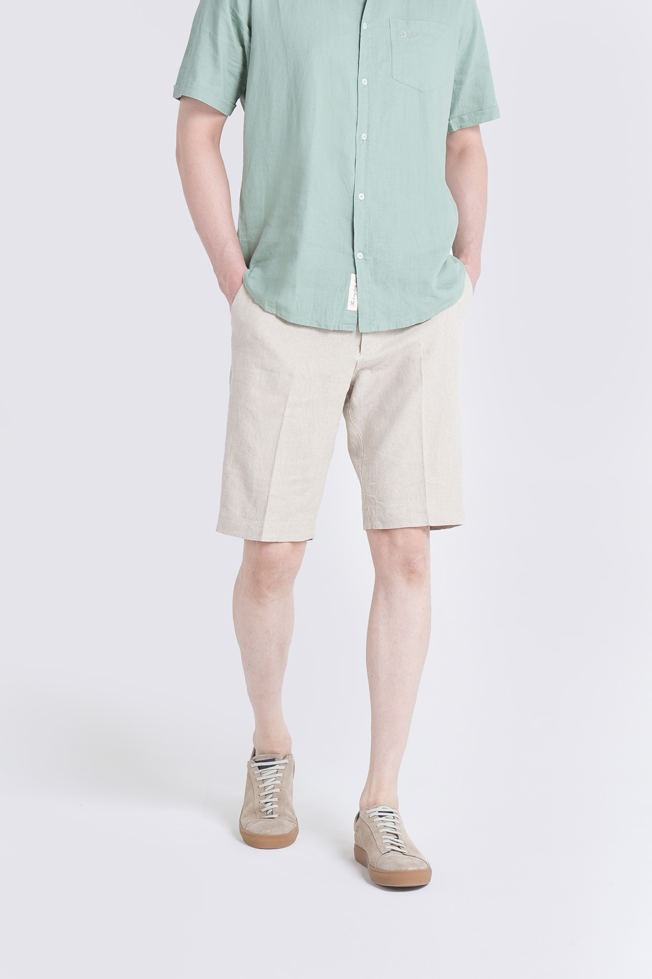 شلوارک لنین ساده مردانه