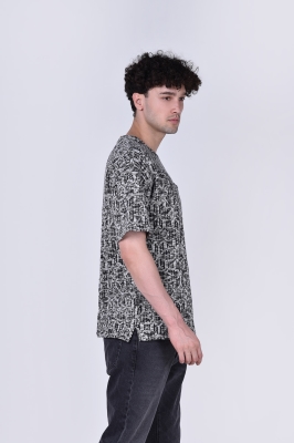 تیشرت آستین کوتاه ژاکارد مردانه