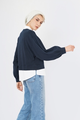 تیشرت آستین بلند ساده زنانه