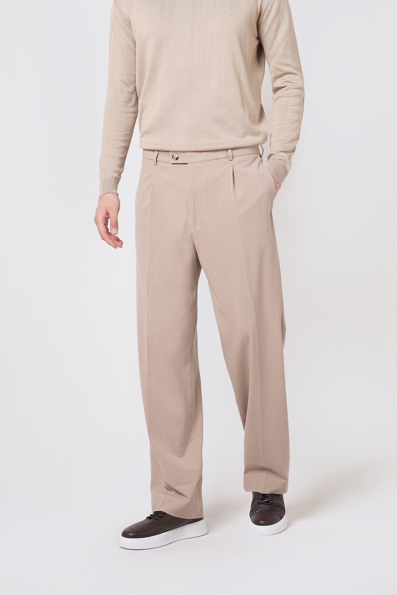 شلوار پارچه ای واید ساده مردانه