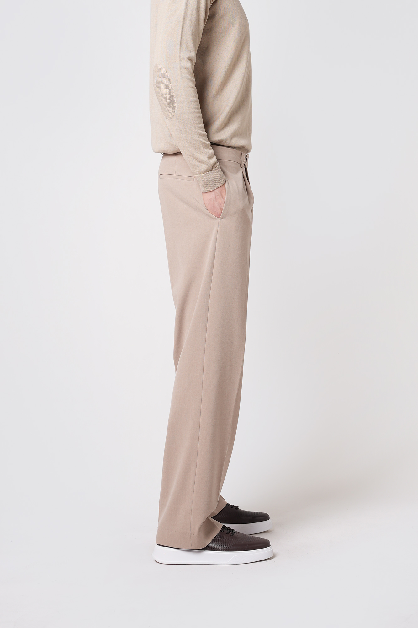 شلوار پارچه ای واید ساده مردانه