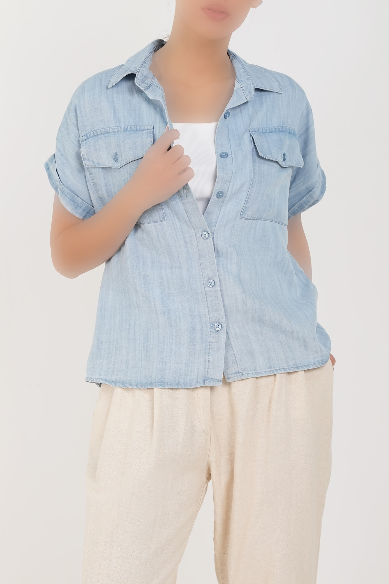 شومیز آستین کوتاه زنانه