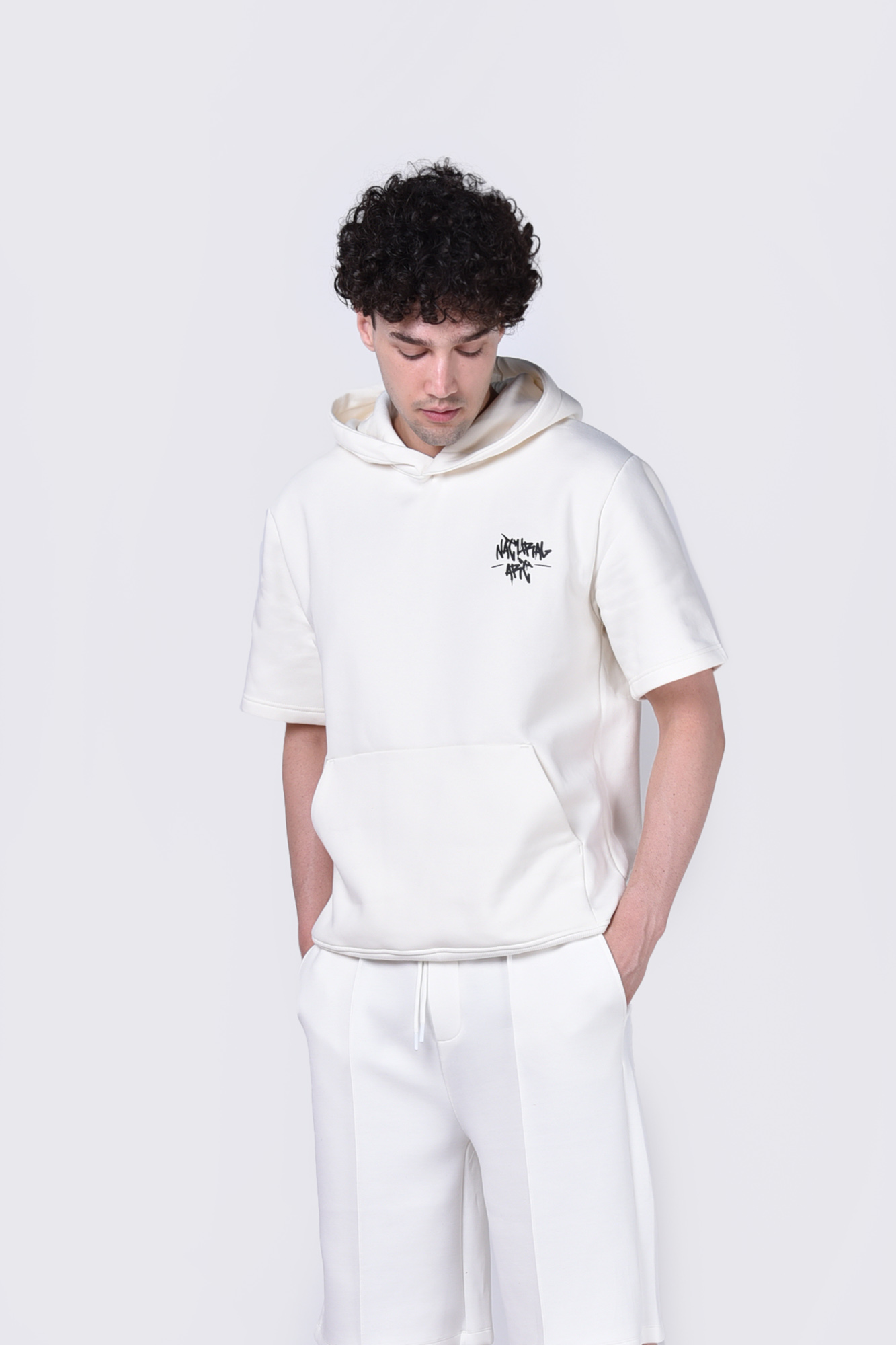 هودی آستین کوتاه چاپی مردانه