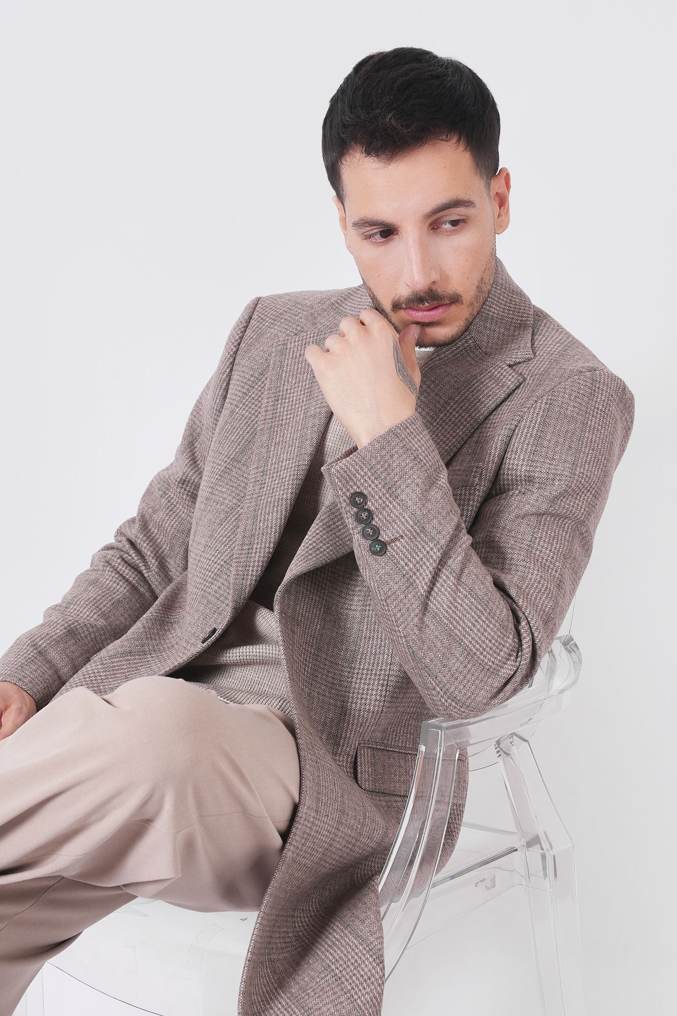 پالتو چهارخانه مردانه