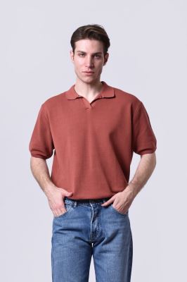 پولوشرت بافت آستین کوتاه
