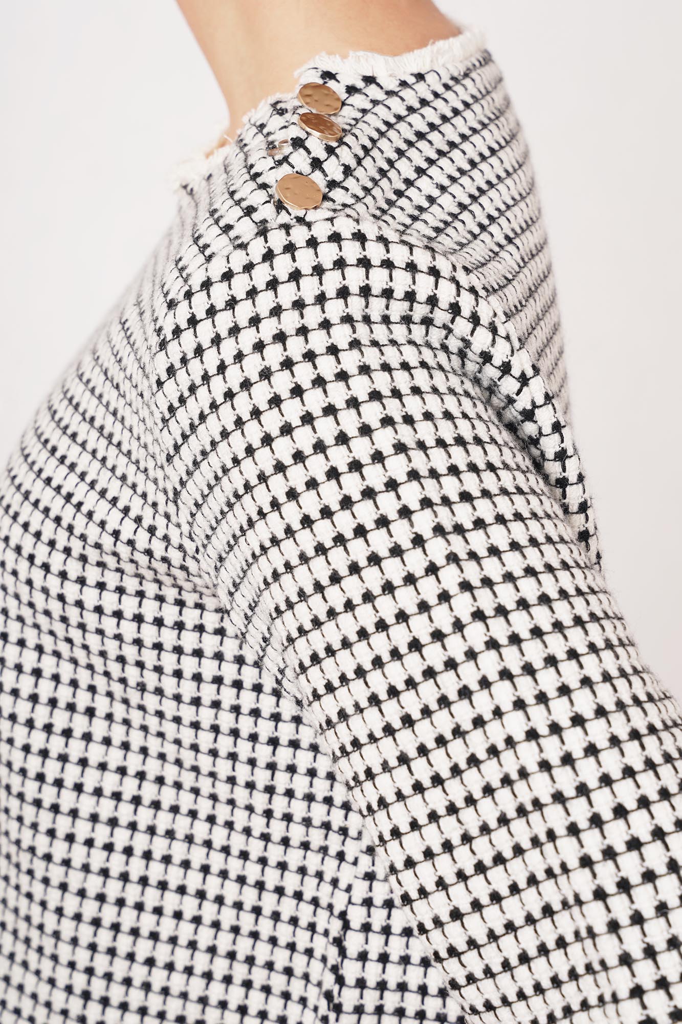 بلوز آستین کوتاه چهارخانه زنانه