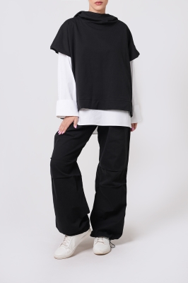 هودی دو رنگ ترکیبی ساده زنانه