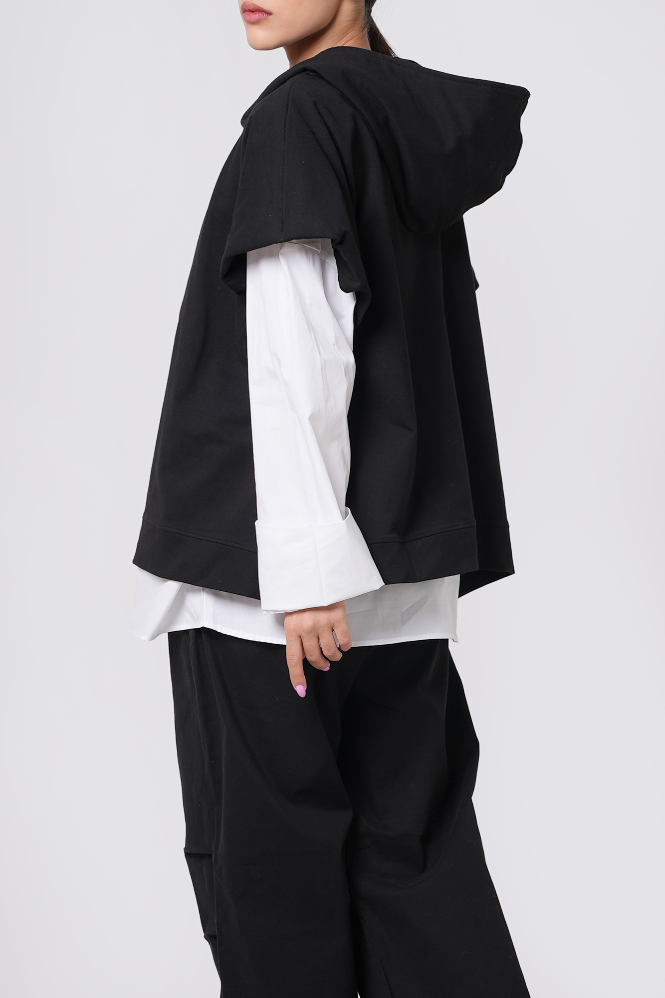 هودی دو رنگ ترکیبی ساده زنانه