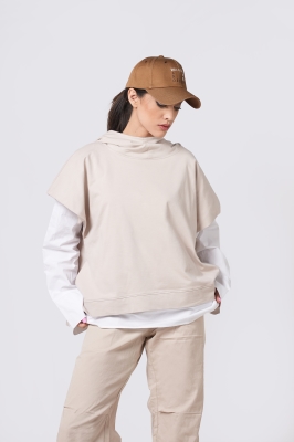 هودی دو رنگ ترکیبی ساده زنانه